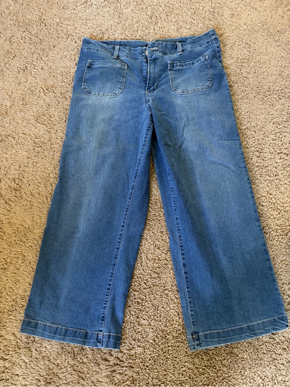 d. jeans Women's Wide Leg Ankle Jeans in Blue